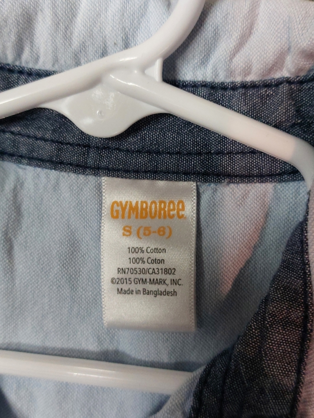 Gymboree Light Blue Boys' Shirt with Dark Blue Trim - Picture 3 of 3